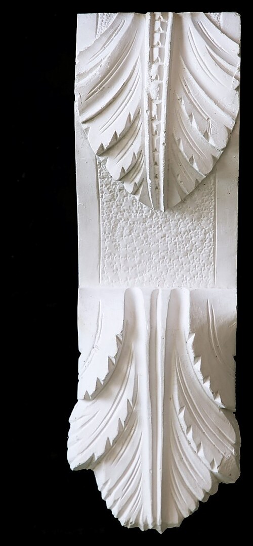 Flower corbel, fibrous plaster, 410 by 125mm