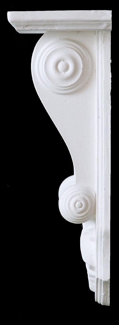 Rosette medallion fibrous plaster corbel