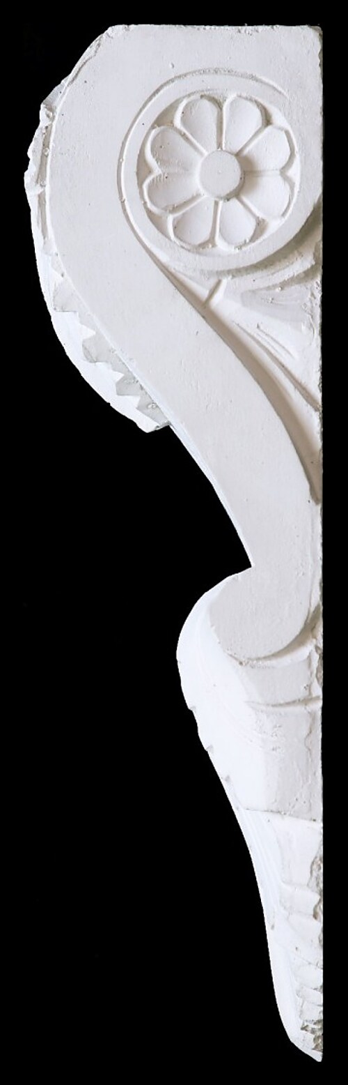 Rosette scroll fibrous plaster corbel