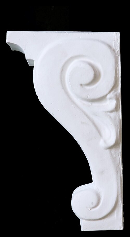 S-Corbel, fibrous plaster, 186 by 110mm