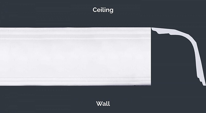 120mm Plain Cornice profile, height by projection 120 × 110mm